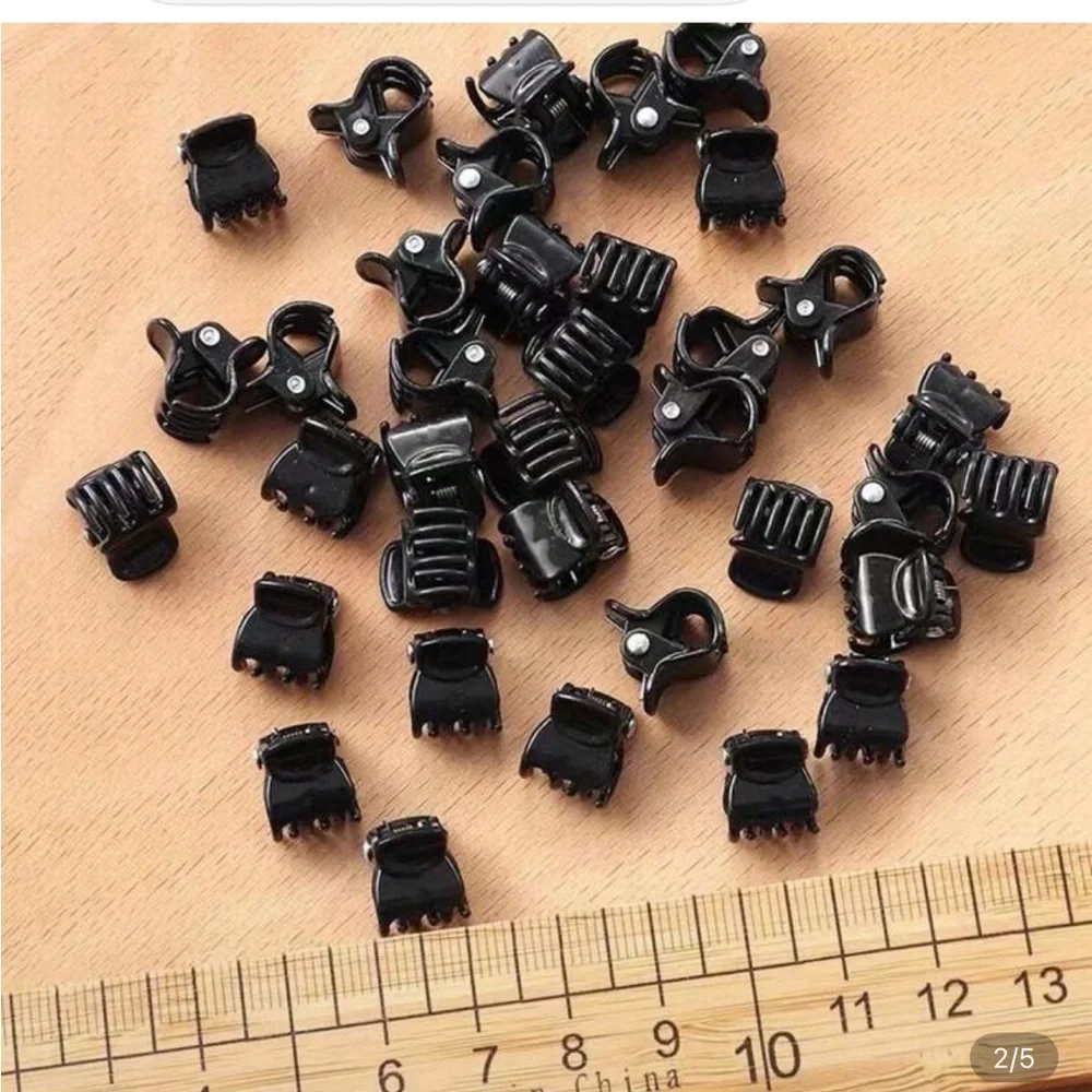 Black Mini Hair Claw Clips (20 pieces)